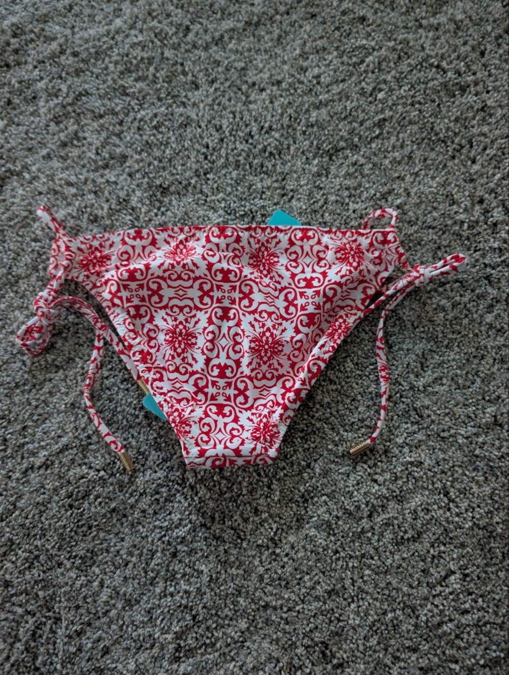 Melissa Odabash NWT Zambia Tie Side Bikini Bottom Amalfi Red 40 US 4 - Picture 2 of 5
